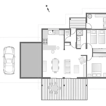 Maison En Bois A 350 M Du 桑吉内